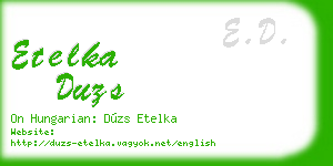 etelka duzs business card